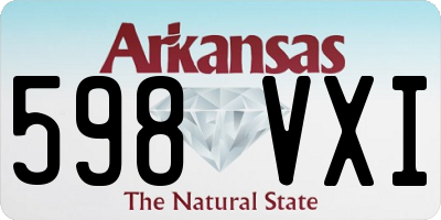 AR license plate 598VXI