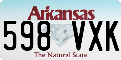 AR license plate 598VXK