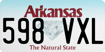 AR license plate 598VXL