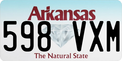 AR license plate 598VXM