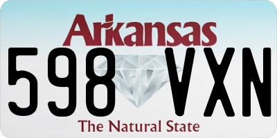 AR license plate 598VXN