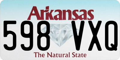 AR license plate 598VXQ