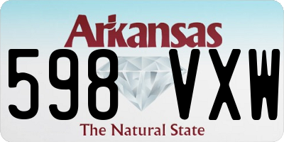 AR license plate 598VXW