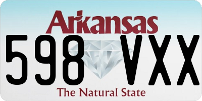 AR license plate 598VXX