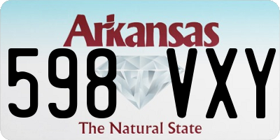 AR license plate 598VXY