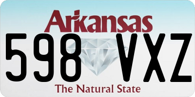 AR license plate 598VXZ