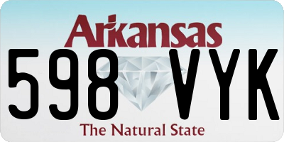 AR license plate 598VYK