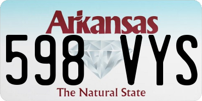 AR license plate 598VYS