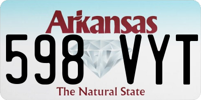 AR license plate 598VYT