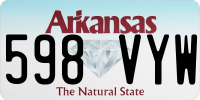 AR license plate 598VYW
