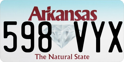 AR license plate 598VYX