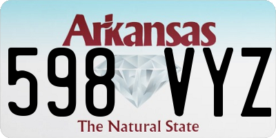AR license plate 598VYZ