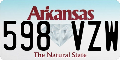 AR license plate 598VZW