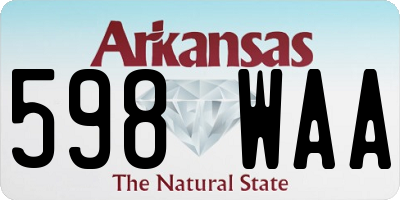 AR license plate 598WAA
