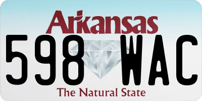 AR license plate 598WAC