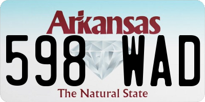AR license plate 598WAD