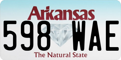 AR license plate 598WAE