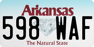 AR license plate 598WAF
