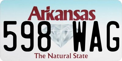 AR license plate 598WAG