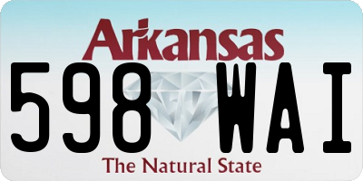 AR license plate 598WAI