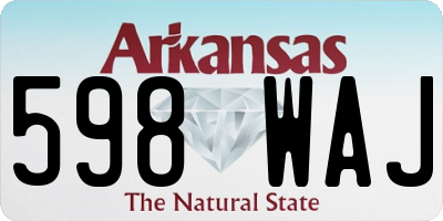 AR license plate 598WAJ