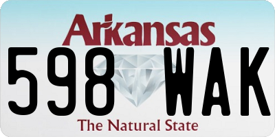 AR license plate 598WAK