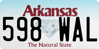 AR license plate 598WAL