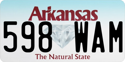 AR license plate 598WAM
