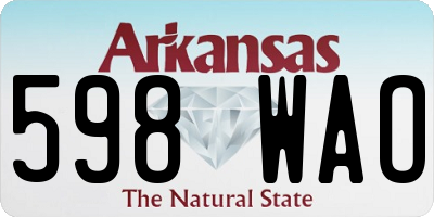 AR license plate 598WAO