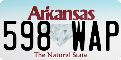 AR license plate 598WAP