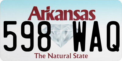 AR license plate 598WAQ