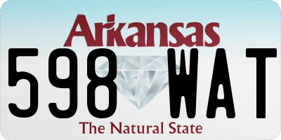 AR license plate 598WAT