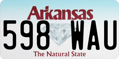 AR license plate 598WAU