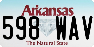 AR license plate 598WAV