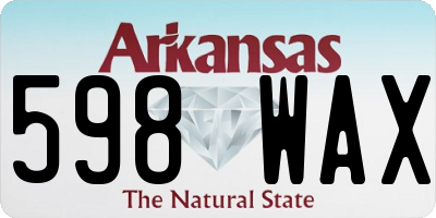 AR license plate 598WAX