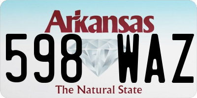 AR license plate 598WAZ
