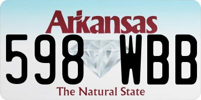 AR license plate 598WBB