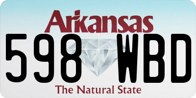 AR license plate 598WBD