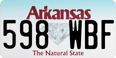 AR license plate 598WBF
