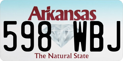 AR license plate 598WBJ