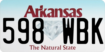 AR license plate 598WBK