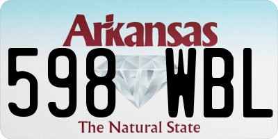 AR license plate 598WBL
