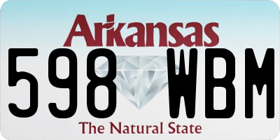 AR license plate 598WBM