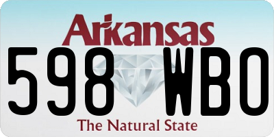 AR license plate 598WBO