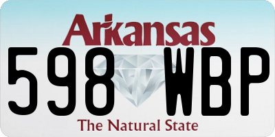 AR license plate 598WBP