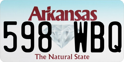 AR license plate 598WBQ