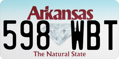 AR license plate 598WBT