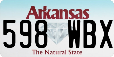 AR license plate 598WBX