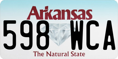 AR license plate 598WCA