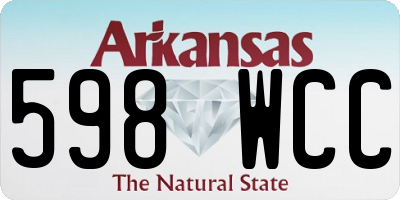 AR license plate 598WCC